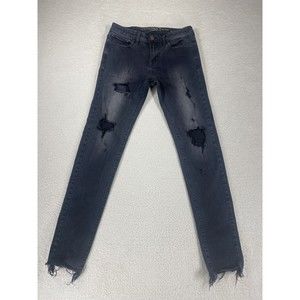 American‎ Eagle Extreme Flex Women’s Gray Skinny Distressed Jeans Size 30X34
